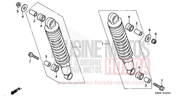 KISSEN, HINTEN von CB Two Fifty MONZA RED (R110) von 1994